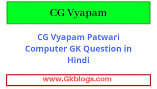 CG Vyapam Patwari Computer GK Question in Hindi,computer gk question in hindi,computer gk question and answer in hindi,cg vyapam patwari question paper,cg पटवारी परीक्षा पेपर