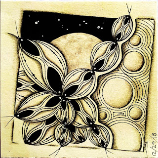 #@Fullmoonmosaic at Instagram, Dec fullmoon with Sistar and Fullmoon tangles