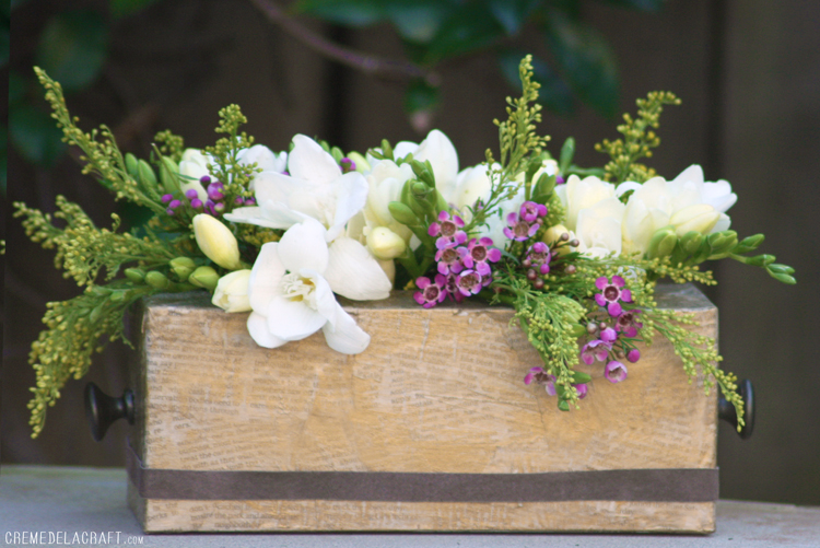 DIY Flower Vase From A Tissue Box