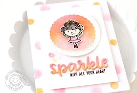 Sunny Studio Stamps: Born To Sparkle Tiny Dancer Ballerina Card by Nancy Damiano