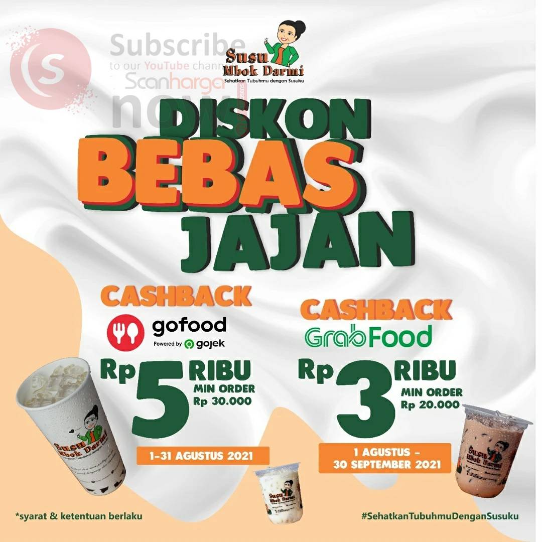 Promo SUSU MBOK DARMI Cashback hingga Rp. 5.000 via Gofood