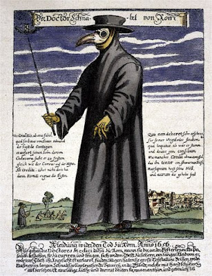 bubonic plague doctor. a plague doctor! The Black