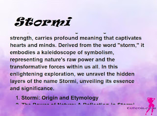 meaning of the name "Stormi"