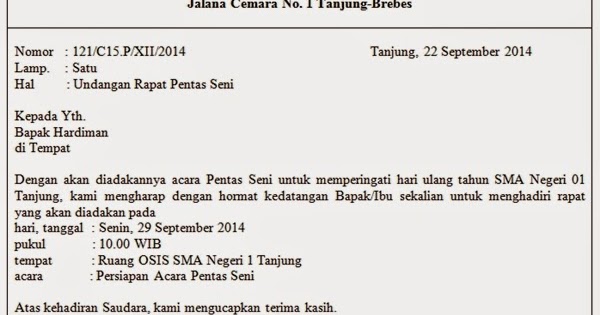 Surat Undangan - Contoh & Penjelasan