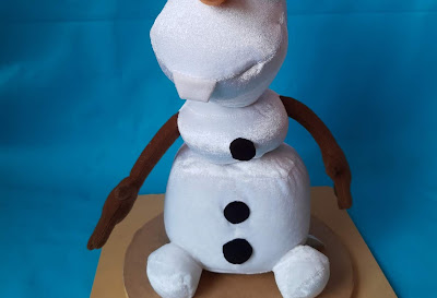 Pelúcia de boneco de neve Olaf, separável em 3 partes, originalmente cantante (não funciona mais) do desenho Frozen da Disney - total 42  cm de altura  R$ 35,00