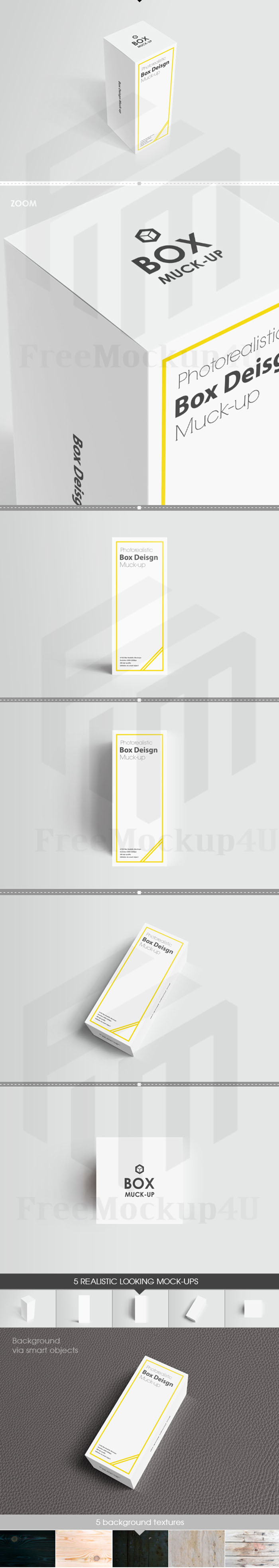Photorealistic Box Design Mockup Psd Bundle Pack