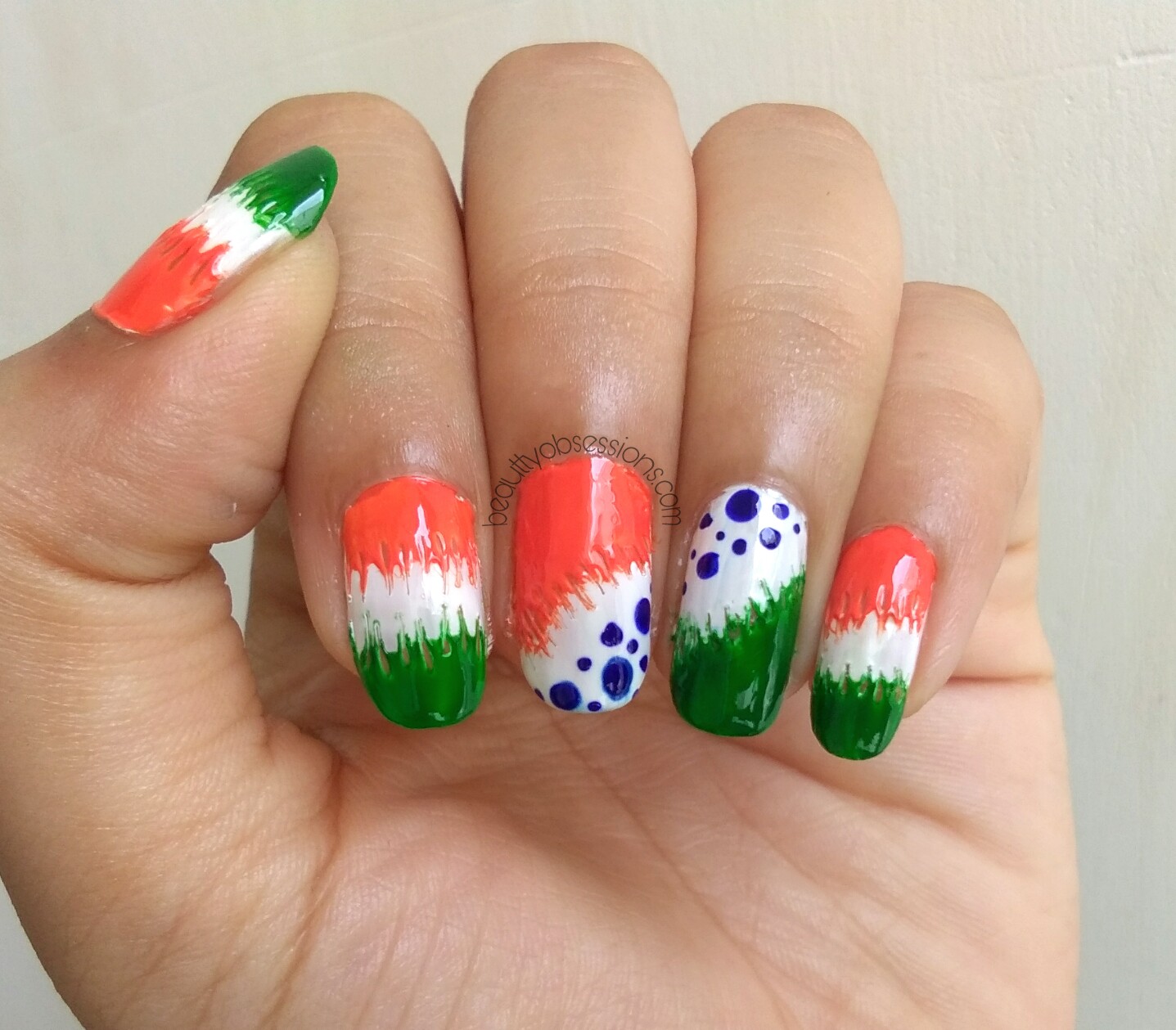 Independent Day Special Glossy Short Press On Nails #749 – Nails Aashu