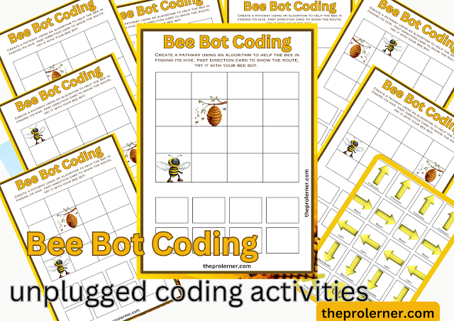 Bee-Bots Unplugged Coding Activity with free Coding Worksheets & Printable PDF