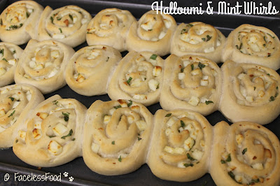 Halloumi & Mint bread rolls