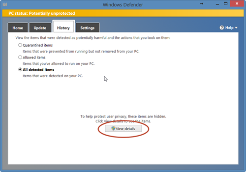 Windows Defender-6-View Details