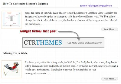 This tutorial will show you how to make a gadget How to Add a Widget Below First Post in Blogger