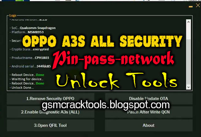 Download Oppo A3s All security Unlock Tools