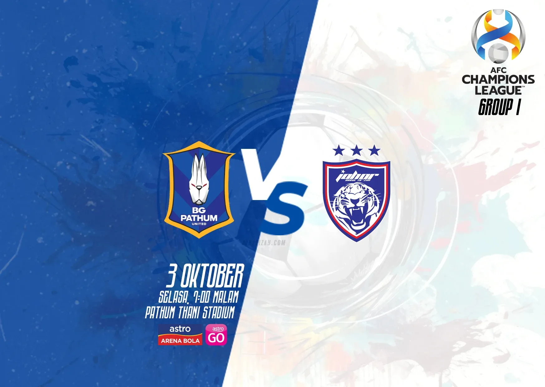 Siaran Langsung Live Streaming BG PATHUM UNITED vs JDT ACL 2023