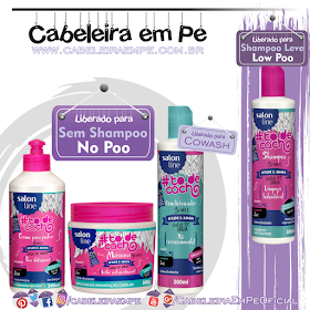 Shampoo, Condicionador, Máscara e Creme para Pentear Cheia de Onda To de Cacho - Salon Line (Shampoo Low Poo e demais produtos No Poo)
