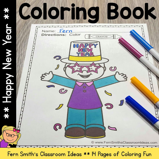 Happy New Years Coloring Book updated with 10 NEW pages. You can now celebrate 2021 to 2030 with ten years of Happy New Year Pages! Enjoy, Fern