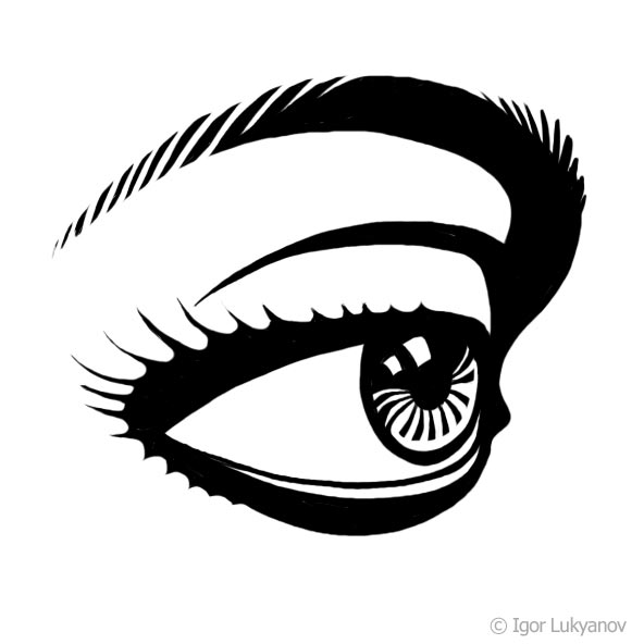 Human Eye Drawing Stencil Style 