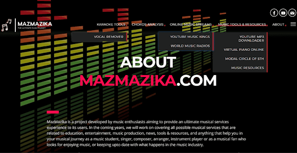 MazMazika 線上 YouTube 歌曲人聲分離工具