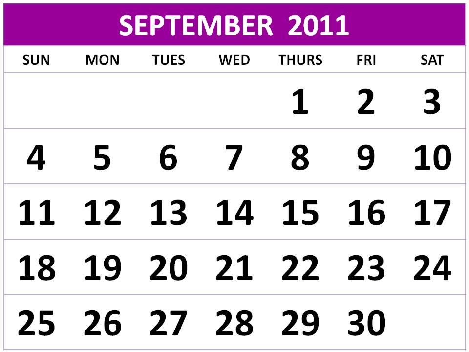 september 2012 calendar. September 2012 Calendar With