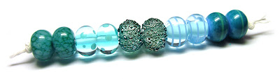 Lampwork glass beads by Laura Sparling