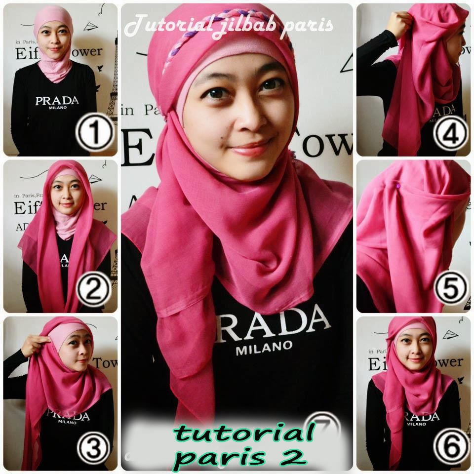 15 Tutorial Hijab Paris Segi Empat Terbaru 2016 Update Gambar