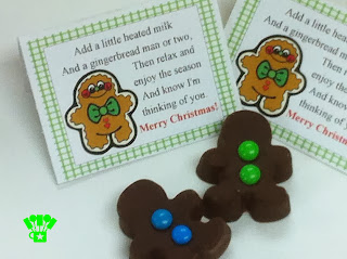 Free Gingerbread Hot Chocolate Bag Topper Printable