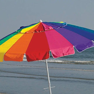 8ft rainbow multicolor patio beach umbrella2013