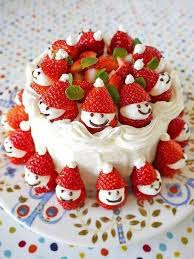 Topper with Faces of Santa Clause Cake