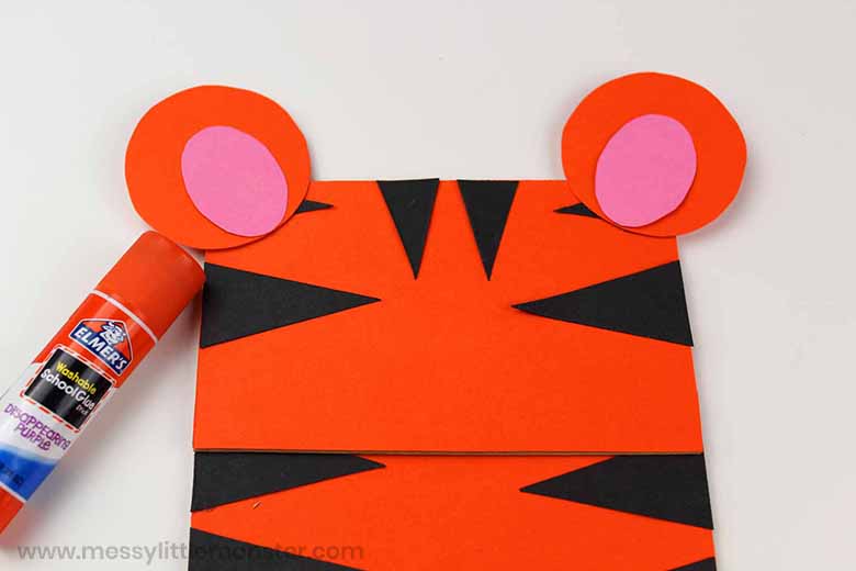 how to make a paper bag tiger craft for kids