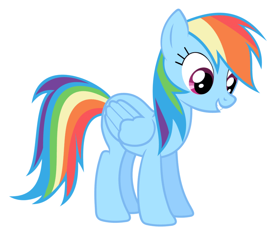 Gambar Mewarnai Rainbow Dash Untuk Anak PAUD dan TK