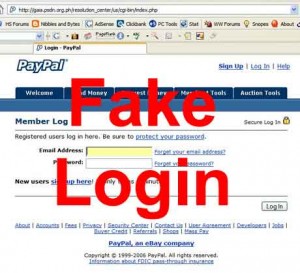 Fake login page 
