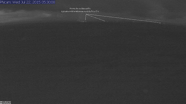 Coulée de lave du volcan Kilauea, 22 juillet 2015