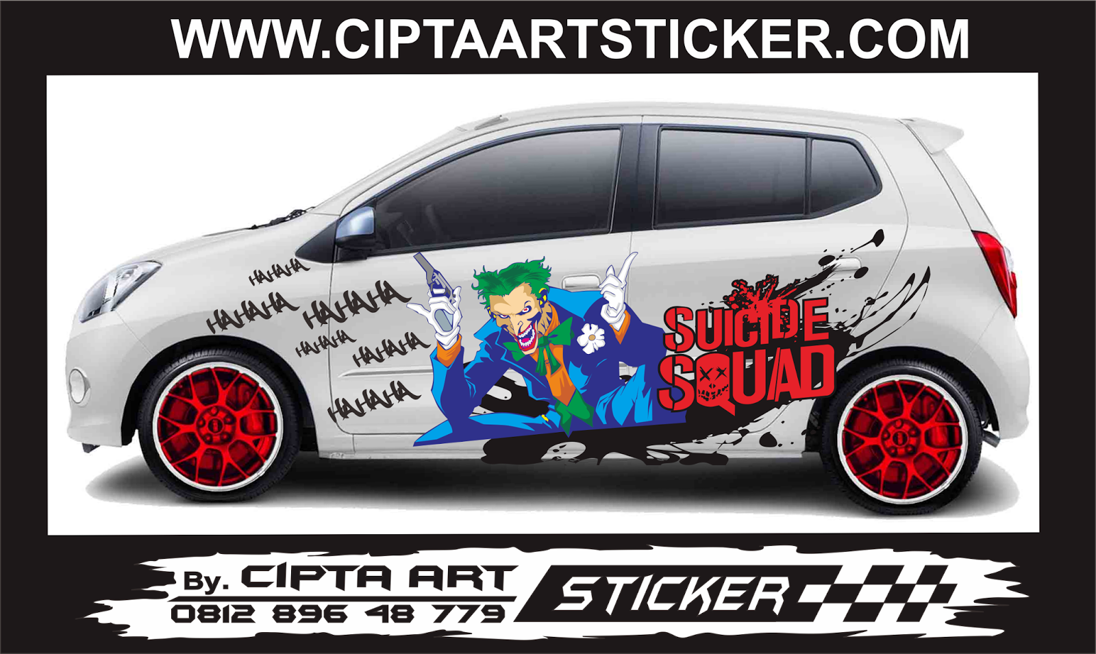Gambar Cutting Sticker Mobil Joker Modifikasi Motor