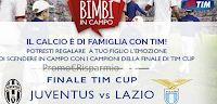 Logo Partecipa e porti tuo figlio con i campioni Tim Cup e vinci 66 biglietti