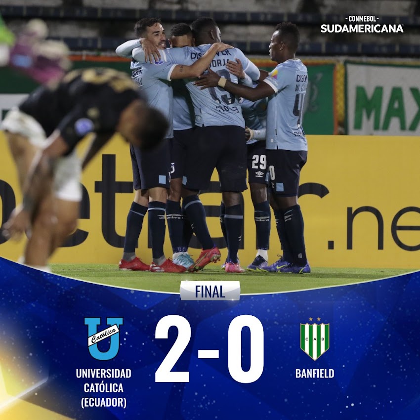 U.Católica ganó 2- 0 a Banfield por Copa Sudamericana