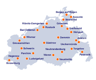 Map of Mecklenburg Vorpommern Province