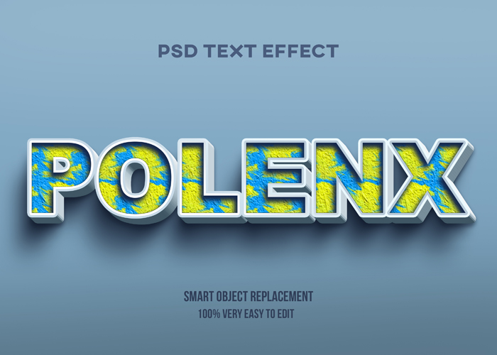 Download Polenx Abstract Texture Text Effect Psd Mockup Free Download
