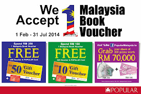 BB1M 1Malaysia Book Voucher Popular Bookstore Promotion