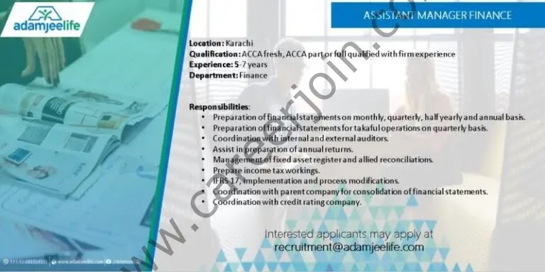 Jobs in Adamjee Life Insurance Company Limited