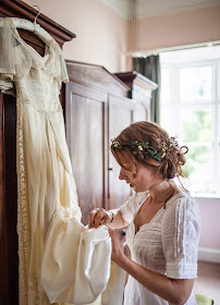Handmade antique wedding dress