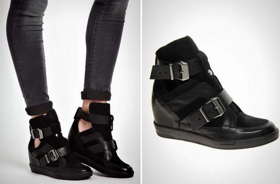 Lucas Buckle High Top Black Sneakers