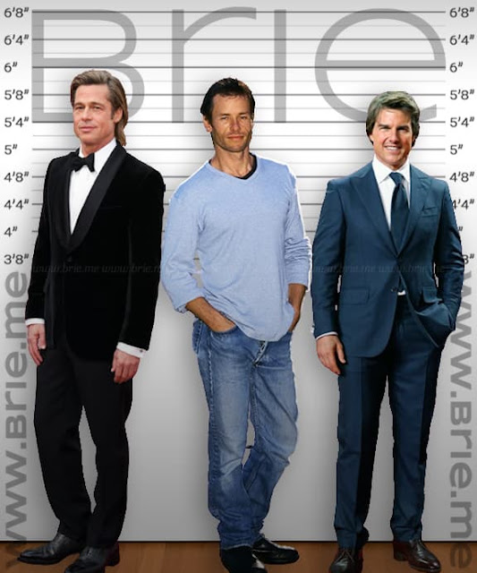 Guy Pearce standing with Brad Pitt and Tom Cruise