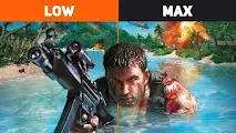 Far Cry Low vs. Max Graphics Comparison