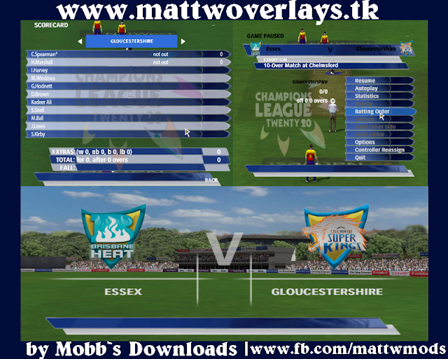 CLT20 2013 Overlay and Menu for EA Cricket 07