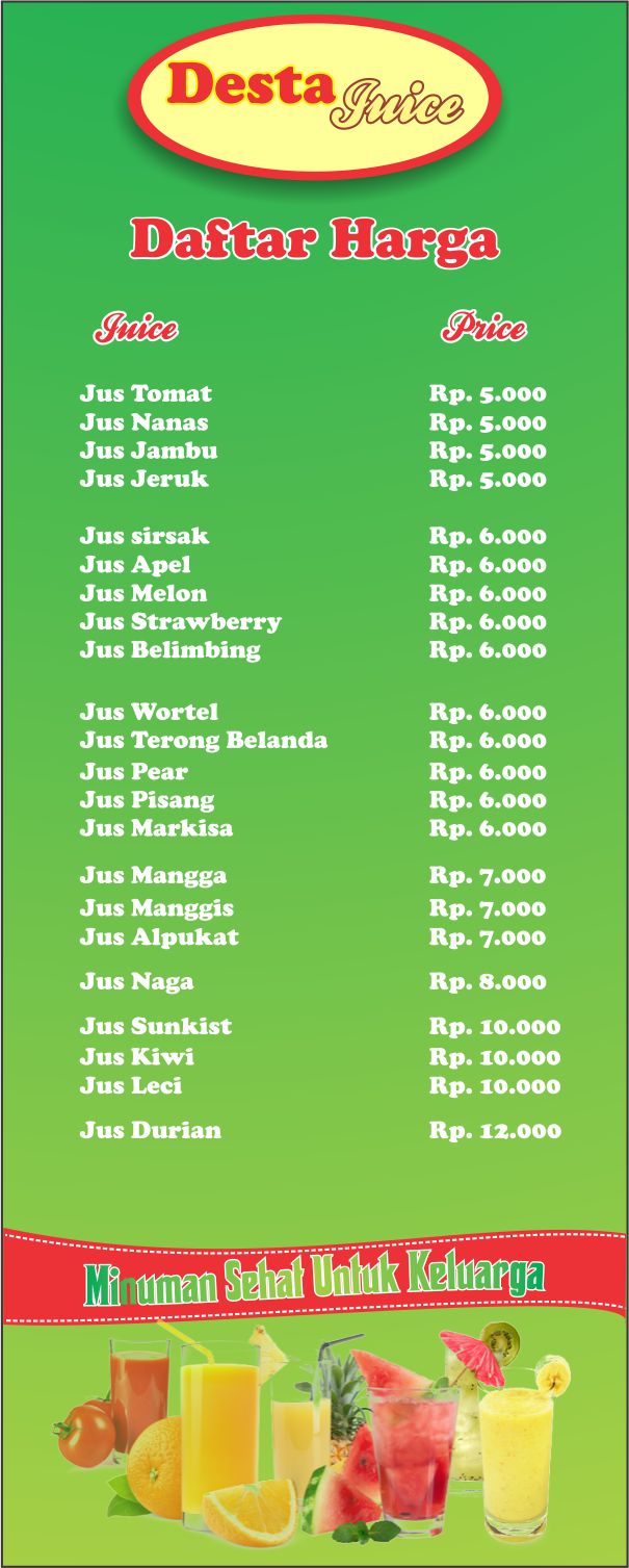 Download template Gratis Spanduk Bisnis Jus  Juice Buah  