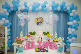 Celebrate a first birthday with a fun Disney parks birthday party.  With elements of all your favorite Disneyland and Disneyworld features, this party is bright, beautiful, and full of fun.