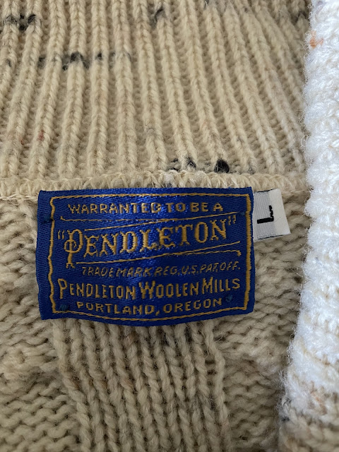 A vintage pendleton label