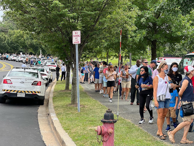 Thousands of people were lined up before Joe Biden's Rally in Maryland