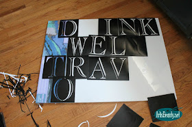 drink well travel often word art large scale diy canvas art boho home chic decor