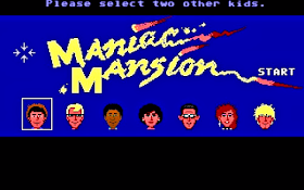 Selección personajes Maniac Mansion