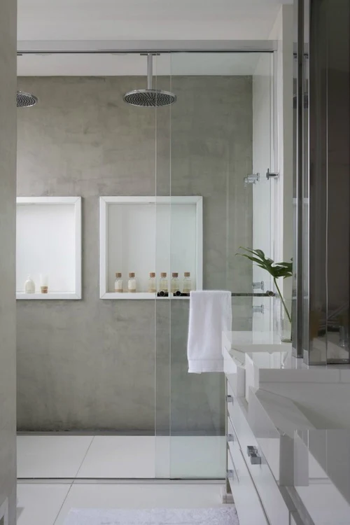 Desain Kamar Mandi Shower Minimalis Tanpa Bathub